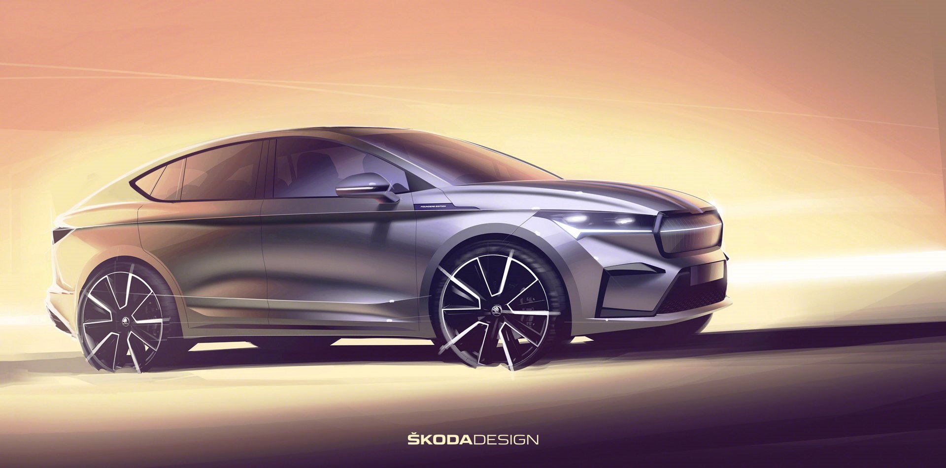 Skoda has released the first official sketch of the upcoming Enyaq Coupe IV SUV